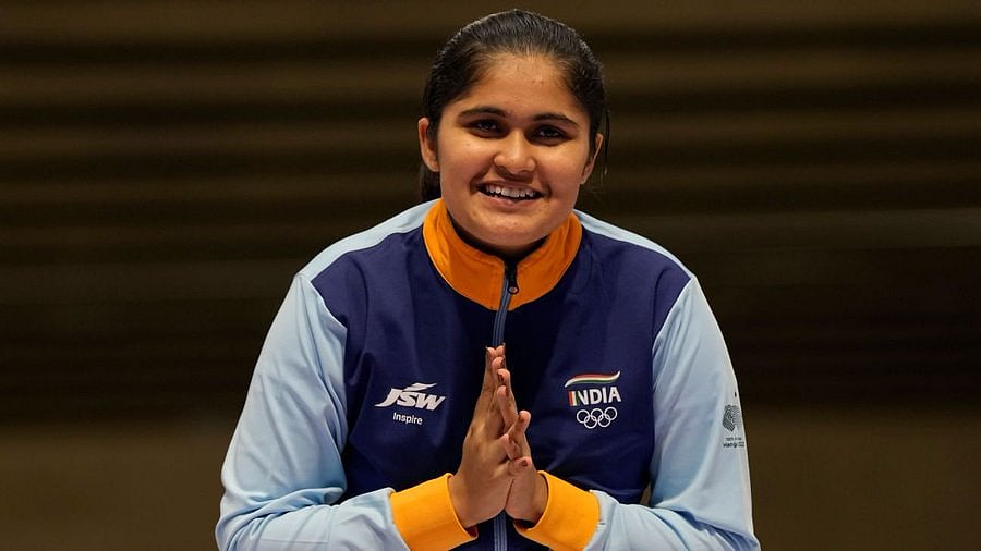 Photo: X/ @the_bridge_in : Asian Games Champion Palak Gulia wins Paris Olympics 2024 Quota in 10m Air Pistol event.