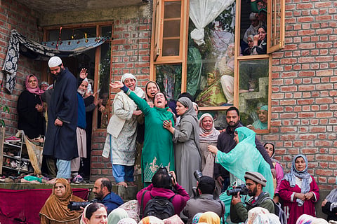 Kin of victims in the boat capsize in Srinagar.
