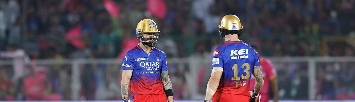 X/@IPL : Virat Kohli smashed 12 fours and four sixes during his 72-ball unbeaten knock but apart from skipper Faf Du Plessis, he did not get any support from the other batters.

