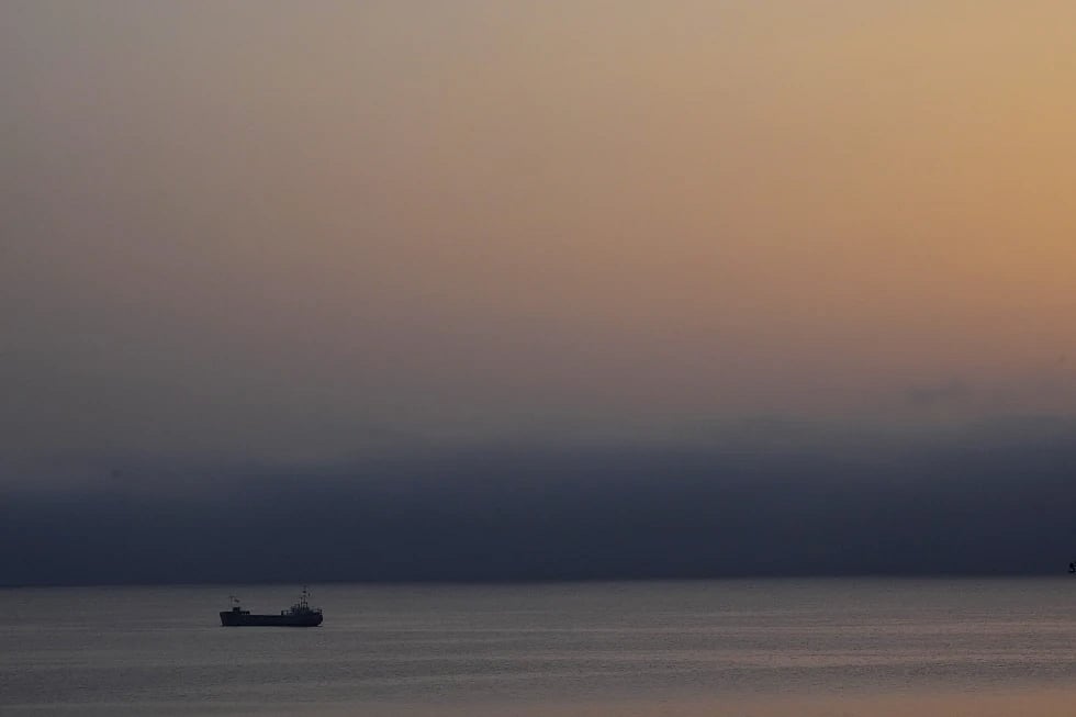 AP : A cargo ship, one of three ships loaded with canned food destined to Gaza |