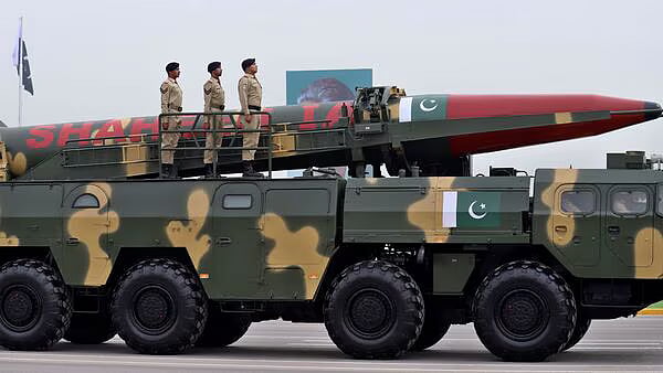 AP : A Pakistani-made Shaheen-IA missile, capable of carrying nuclear warheads |