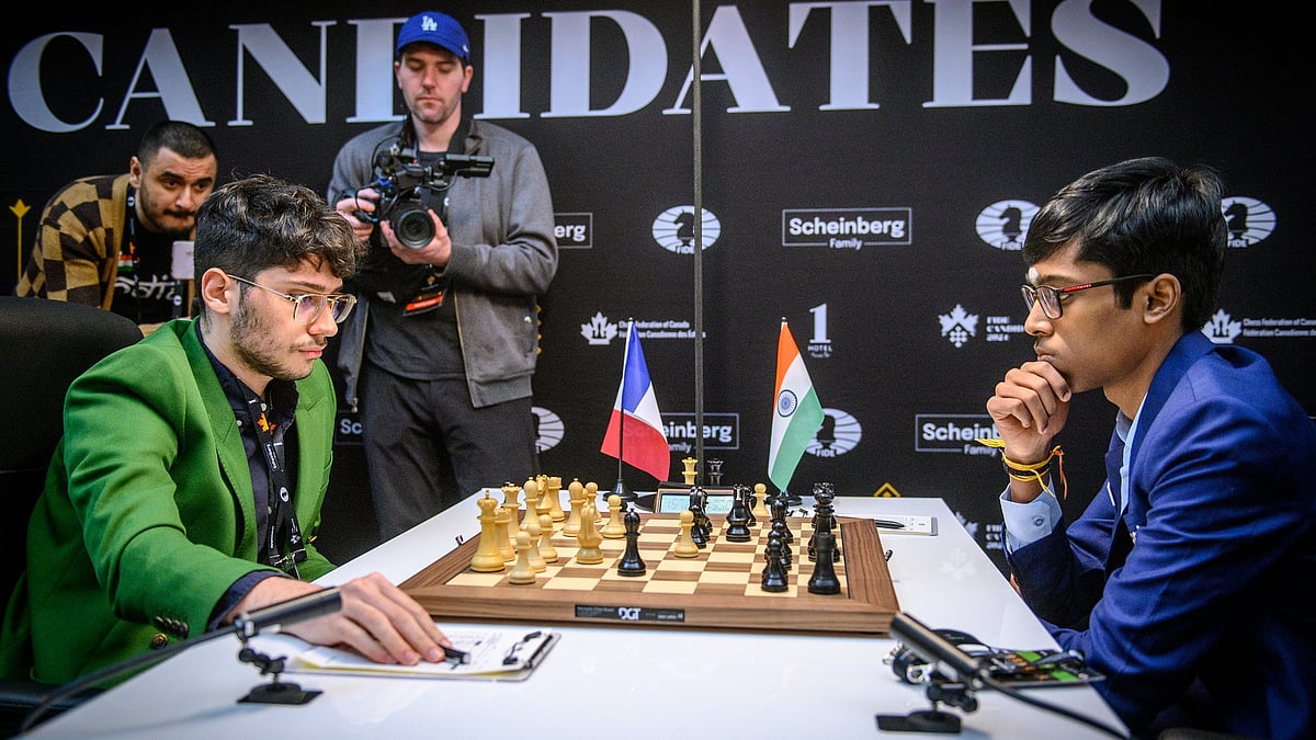 X/ @FIDE_chess : Indian chess Grandmaster R Praggnanandhaa and  Alireza Firouzja draw their game after a display of high-quality chess.