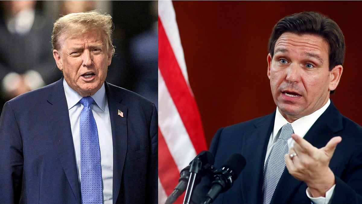 Donald Trump (L) and Ron Desantis (R) - AP