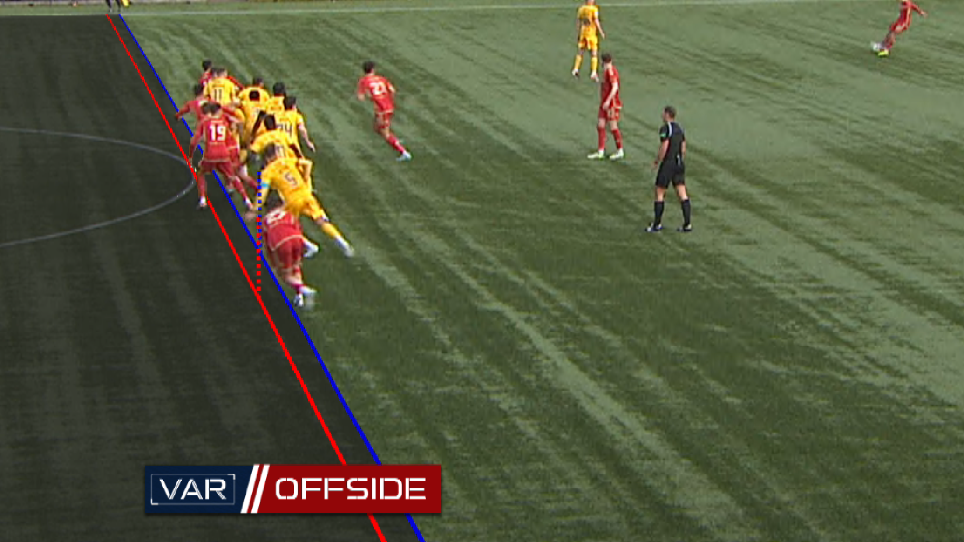 The SFA later released retrospective footage of the contested offside call. - SFA/handout