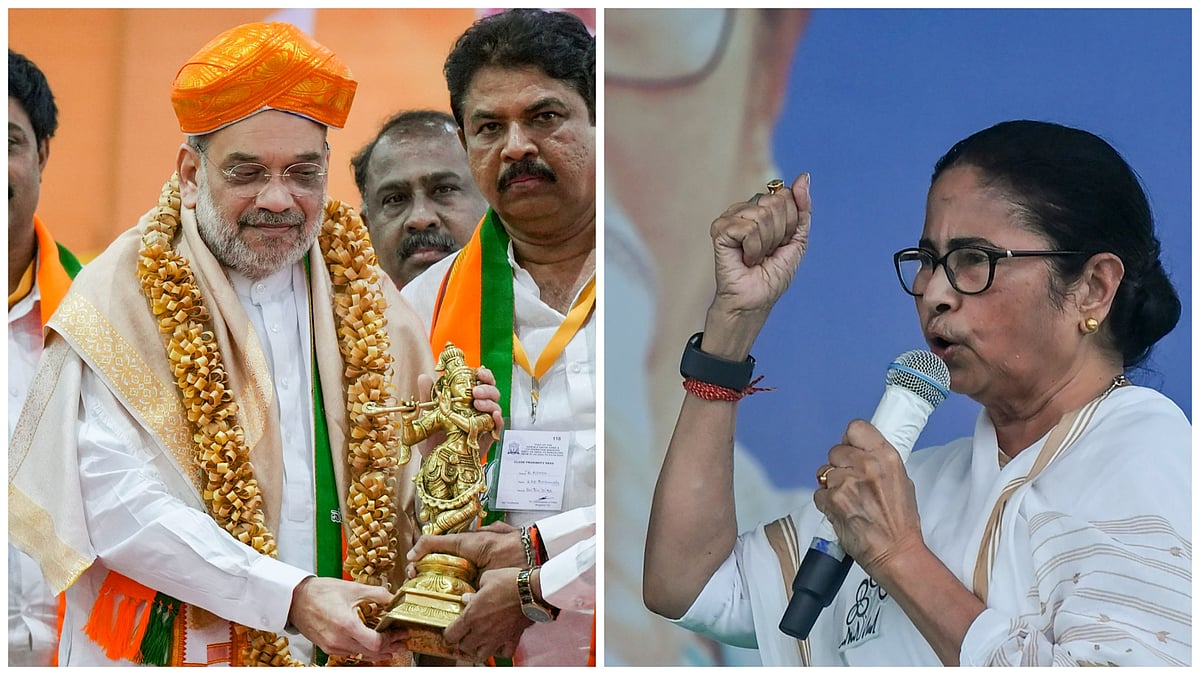 File Image : L: Home Minister and BJP leader Amit Shah | R: West Bengal CM and TMC leader Mamata Banerjee