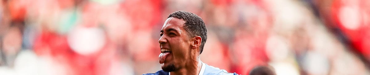 File : Wycombe Wanderers’ Chris Forino Joseph celebrates scoring their side’s first goal of the game during the Sky Bet League One match at The Valley, London