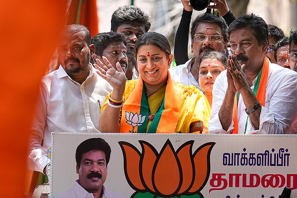 Smriti Irani campaigns in Chennai