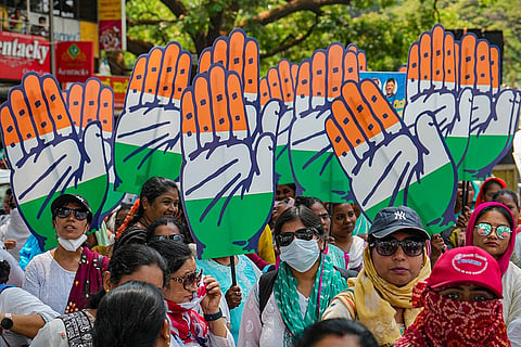 Congress candidate Mansoor Ali Khan's rally