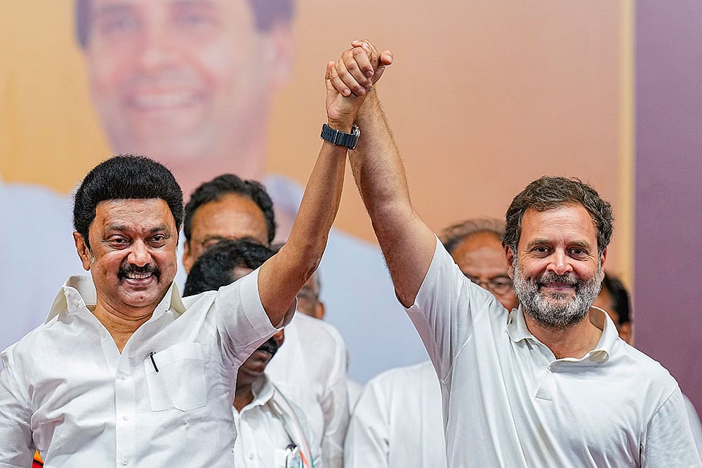 DMK-Cong rally in Coimbatore - Photo:  PTI/R Senthilkumar