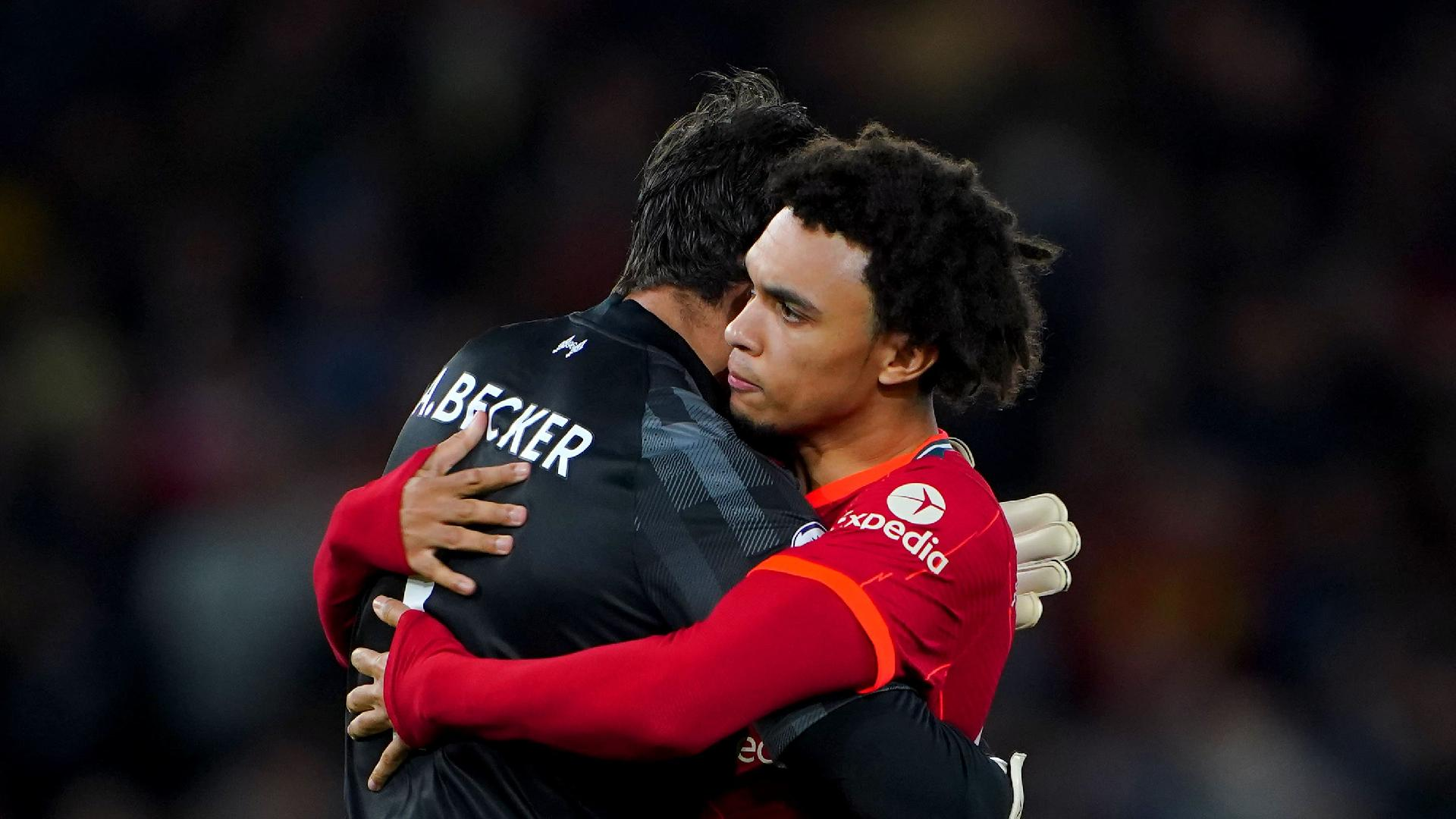 Alisson Becker and Trent Alexander-Arnold are both back in training for Liverpool. - Peter Byrne/PA