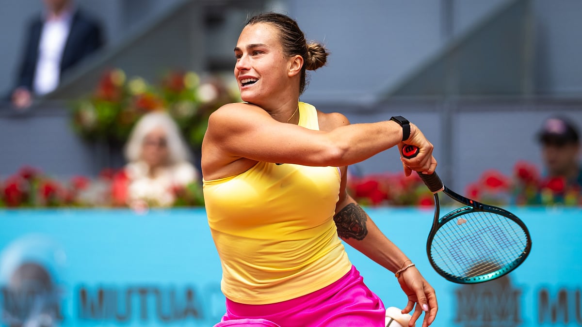 Aryna Sabalenka in action