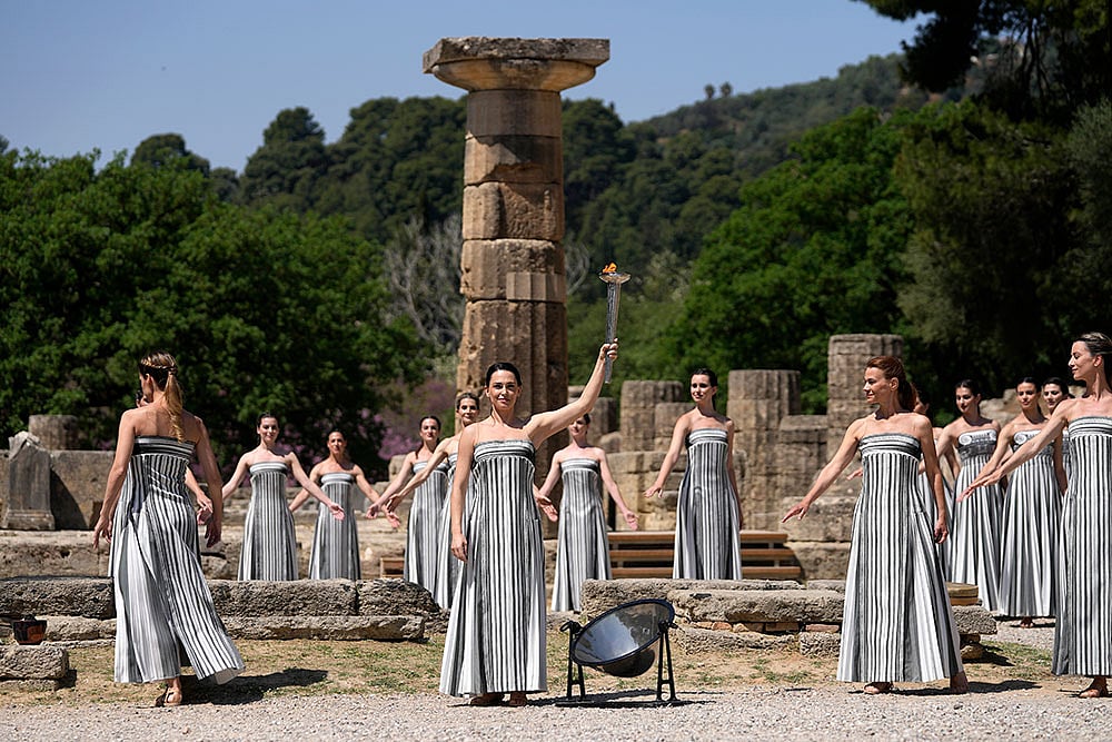 Greece Olympics Paris Flame Lighting