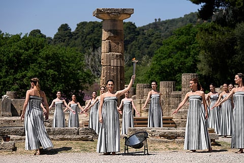 Greece Olympics Paris Flame Lighting