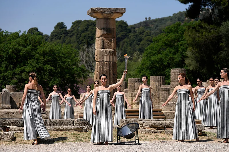 Greece Olympics Paris Flame Lighting