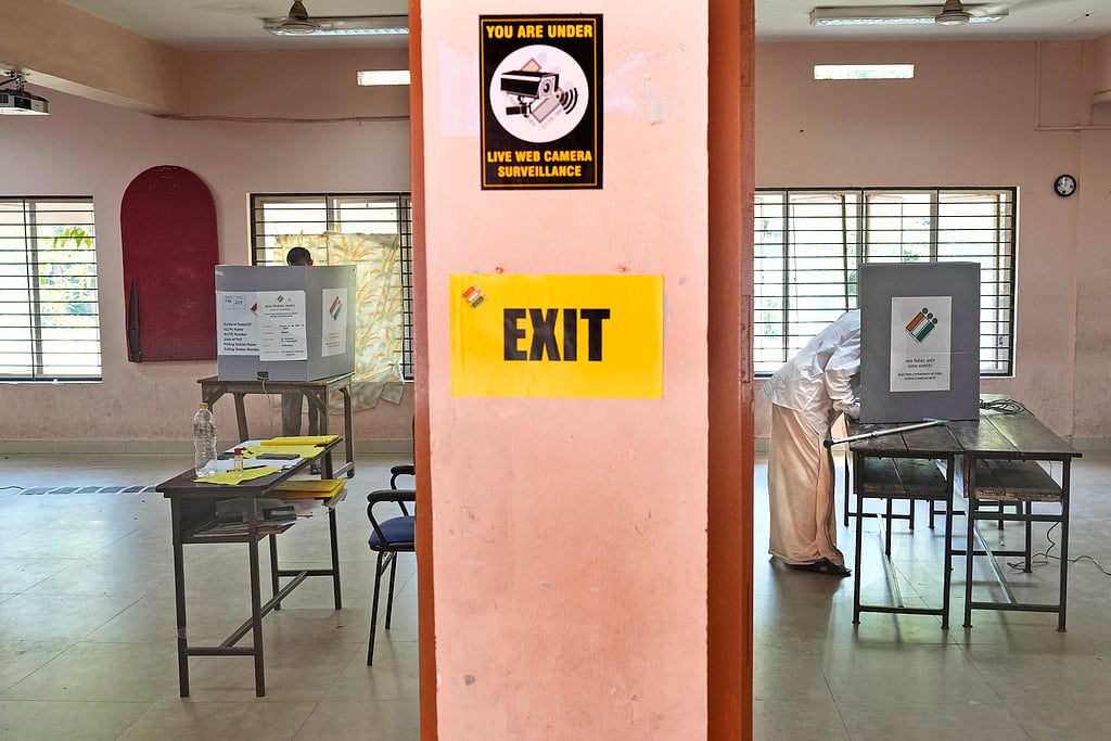 People vote during the second phase of national election in Palakkad, Kerala, India, Friday, April 26, 2024.  - AP