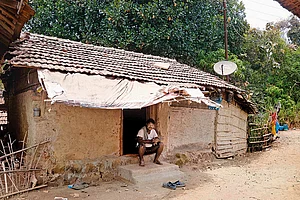 Photos: Dinesh Parab : The Cut Off Life: Ram Vagya Pawar, a Katkari Adivasi, at his village in Wave Diwali in Raigad district