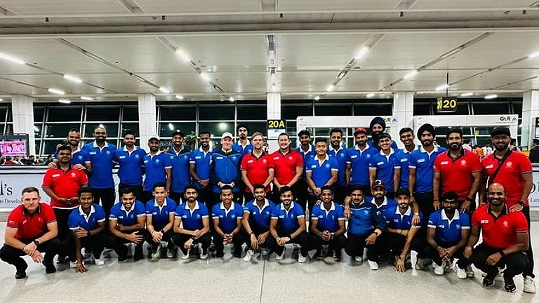 Indian Hockey Team ahead of its tour to Australia - X/@HockeyIndia