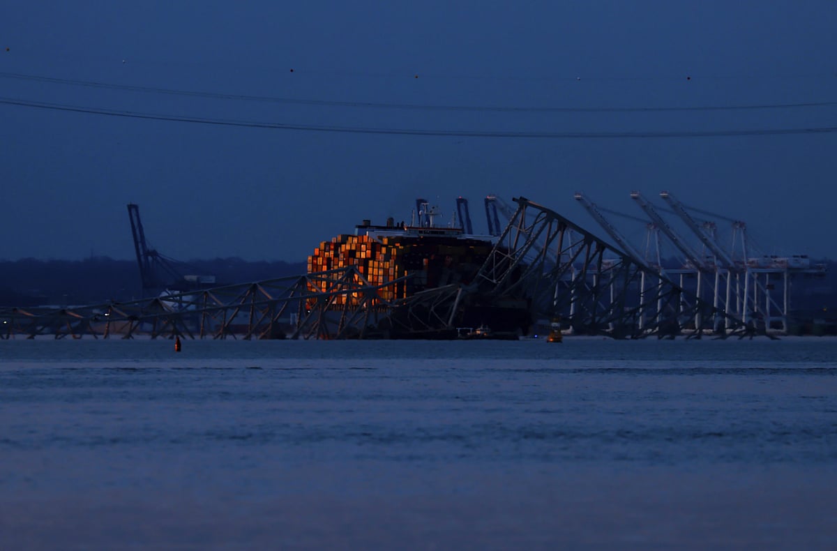 Baltimore Bridge Collapse Wreckage - AP