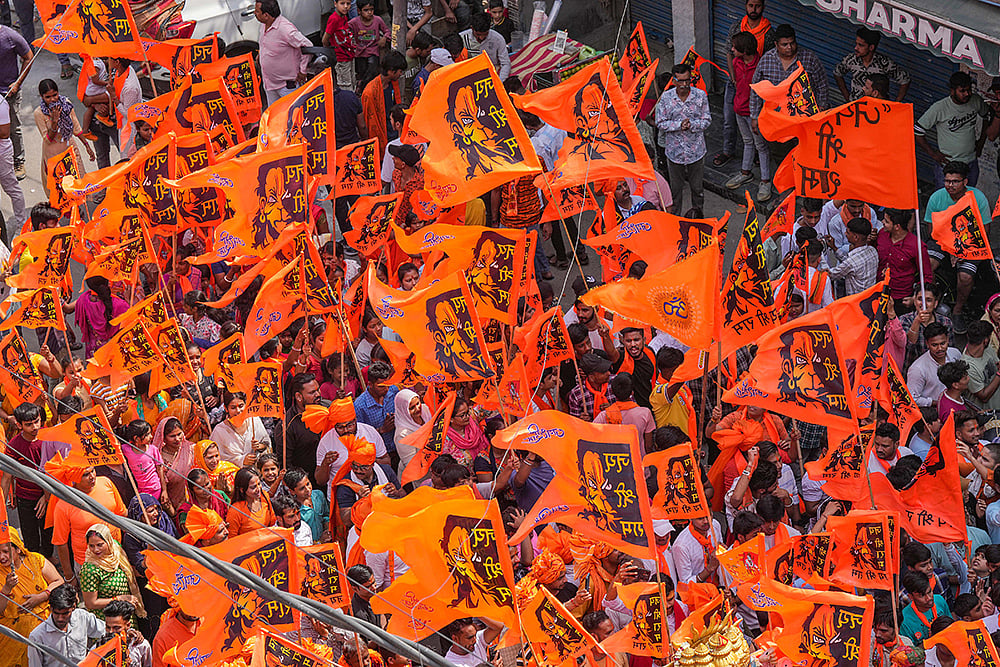 Hanuman Jayanti procession at Delhis Jahangirpuri