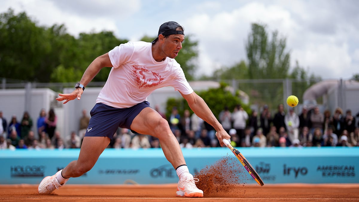 X|MMOPEN : Rafael Nadal in action at the Madrid Open 2024. 