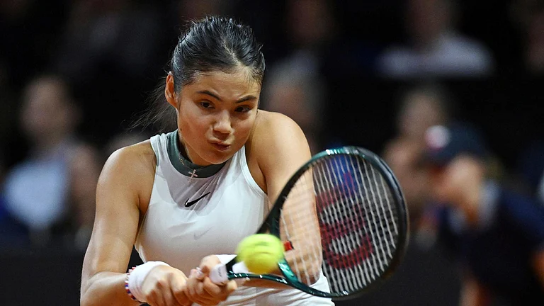Emma Raducanu eased past Angelique Kerber in the round of 32 at Stuttgart Open. - Marijan Murat/AP