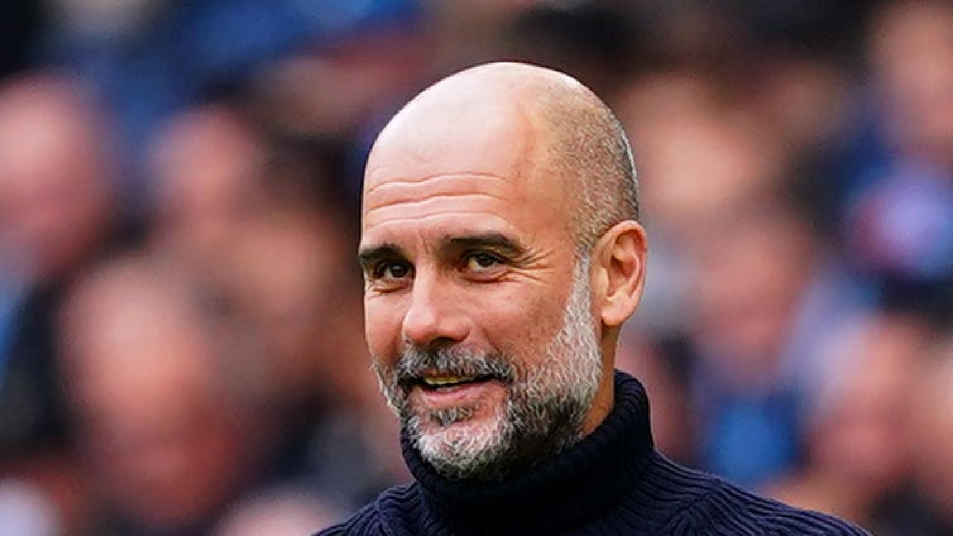 Manchester City manager Pep Guardiola during the Premier League match at the Etihad Stadium, Manchester. Picture date: Saturday April 13, 2024. - null