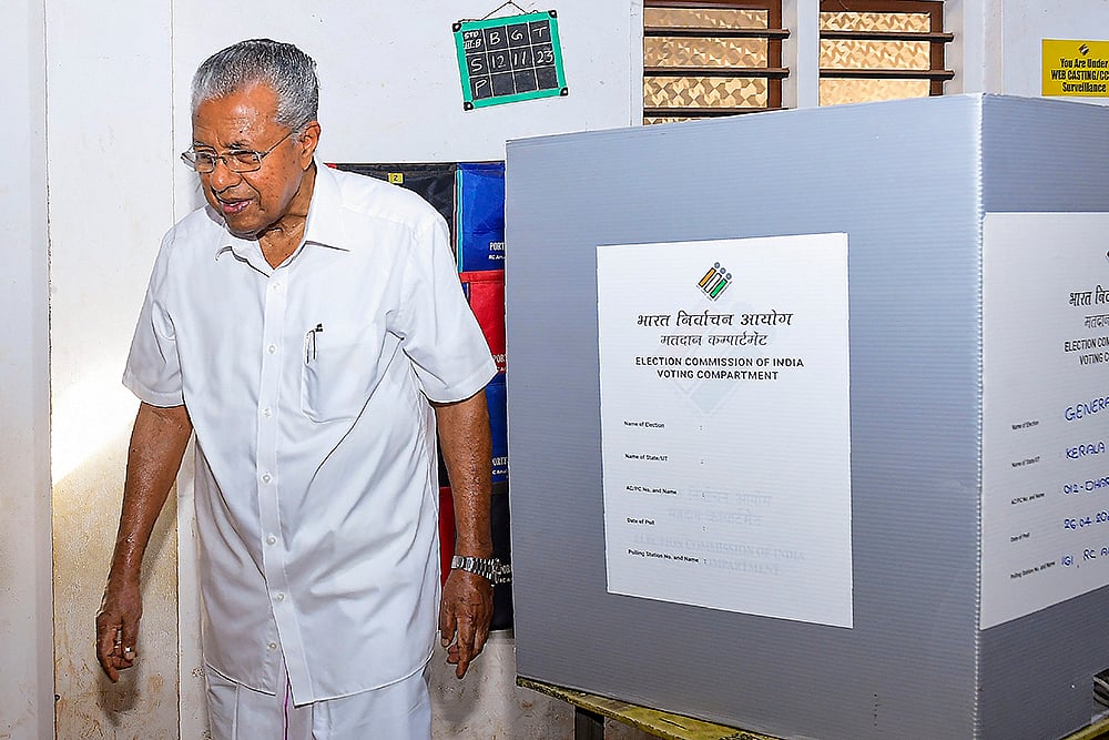 2nd phase of LS polls: Kerala CM votes