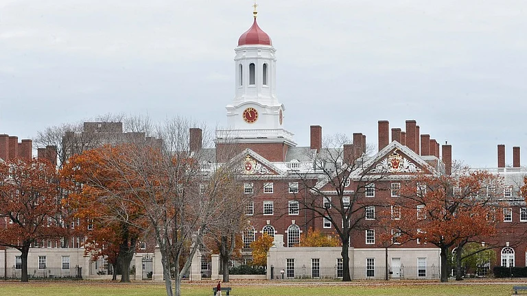 Harvard University campus in Cambridge. - AP