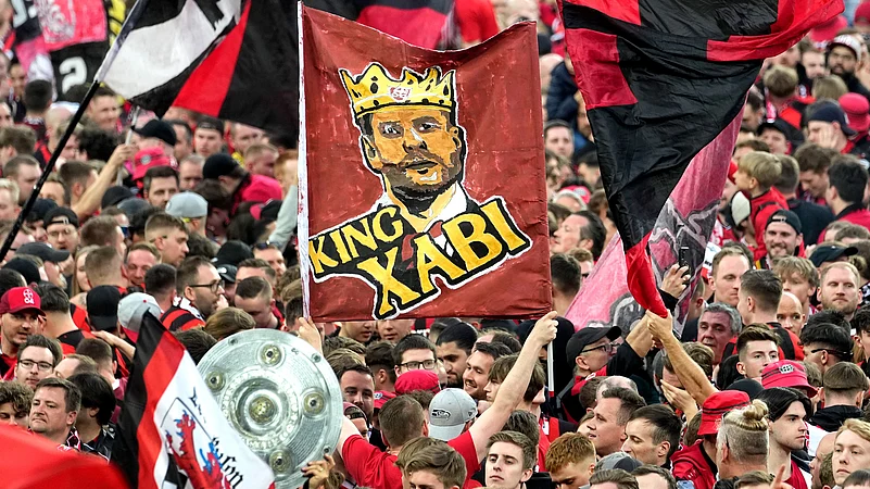 Bayer Leverkusen Win German Bundesliga Xabi Alono Portrait April 14 2024 AP Photo