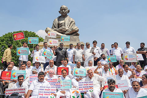 Congress protest over delay in drought relief funds' release