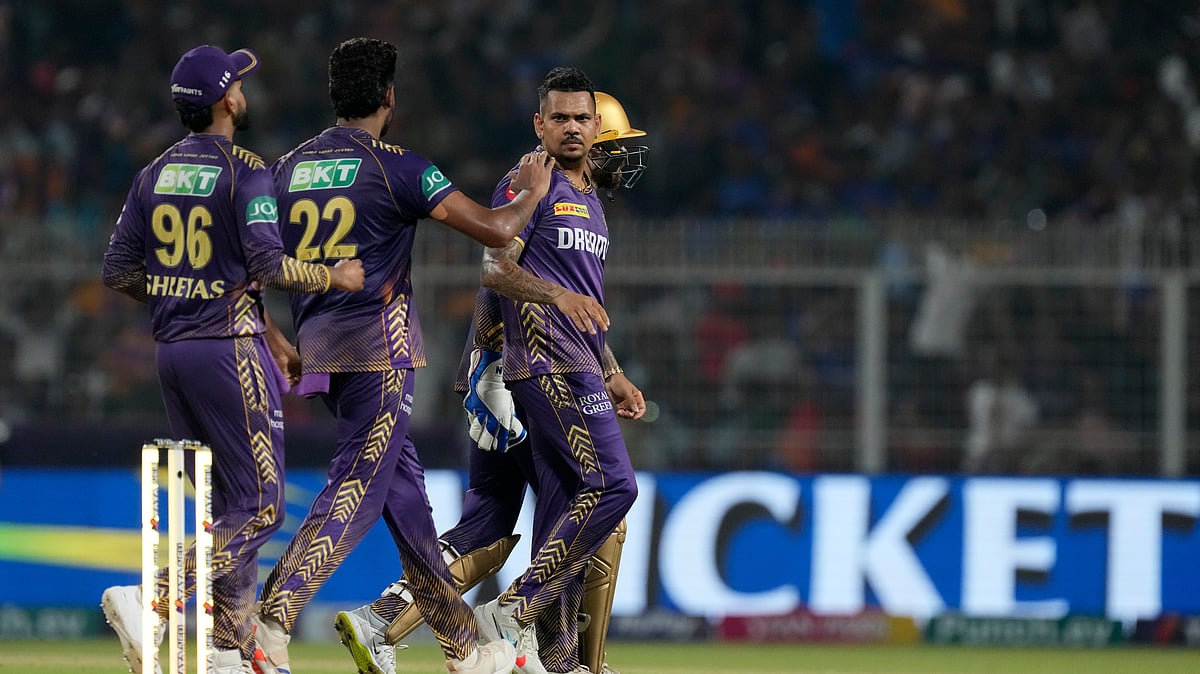 KKR Vs RCB, IPL 2024 Kolkata Team Celebrating AP Photo
