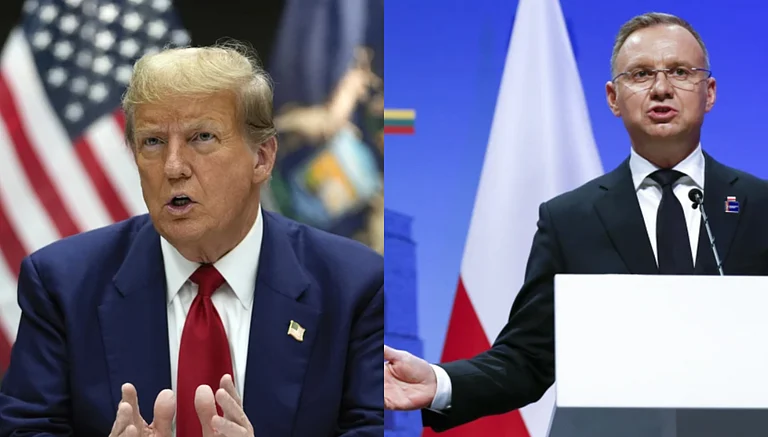 Donald Trump and Duda - AP