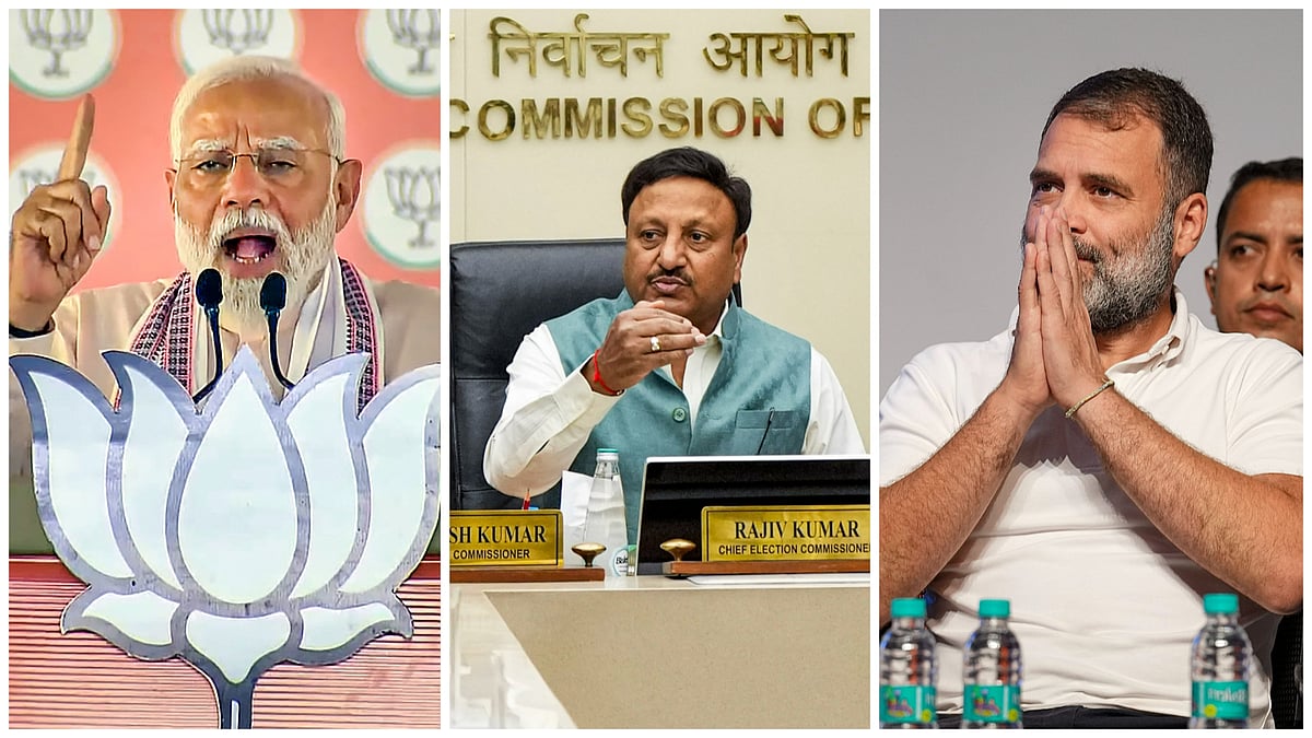 PTI photos : Apart from PM Modi, the EC on Thursday took cognisance of alleged Model Code of Conduct violations by Congress leaders Mallikarjun Kharge and Rahul Gandhi as well.