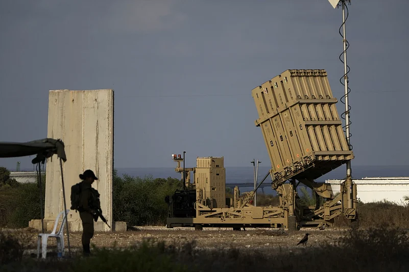 A battery of Israel’s Iron Dome defence missile system
