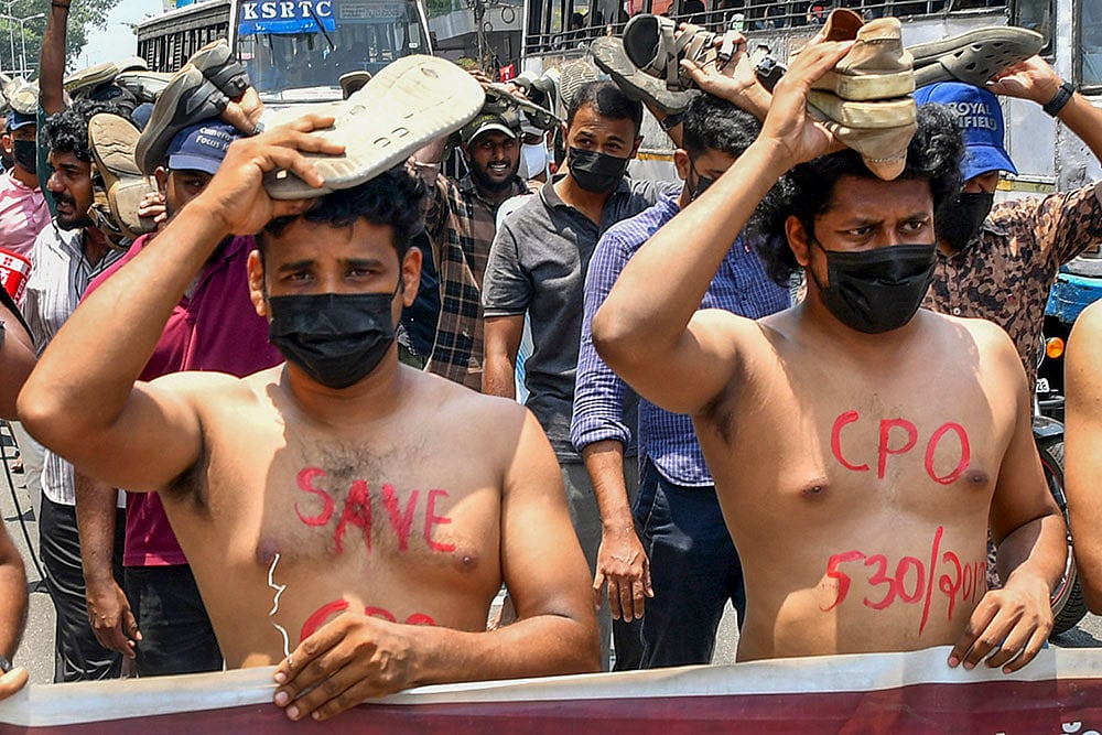 CPO rank holders protest in Kerala