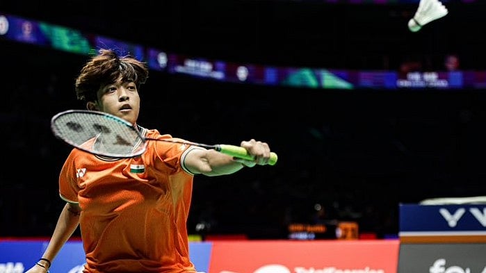 Badminton Photo :  Ashmitha Chaliha in action