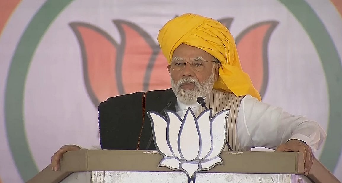 X/@BJP4India : PM Modi at the Malshiras rally today