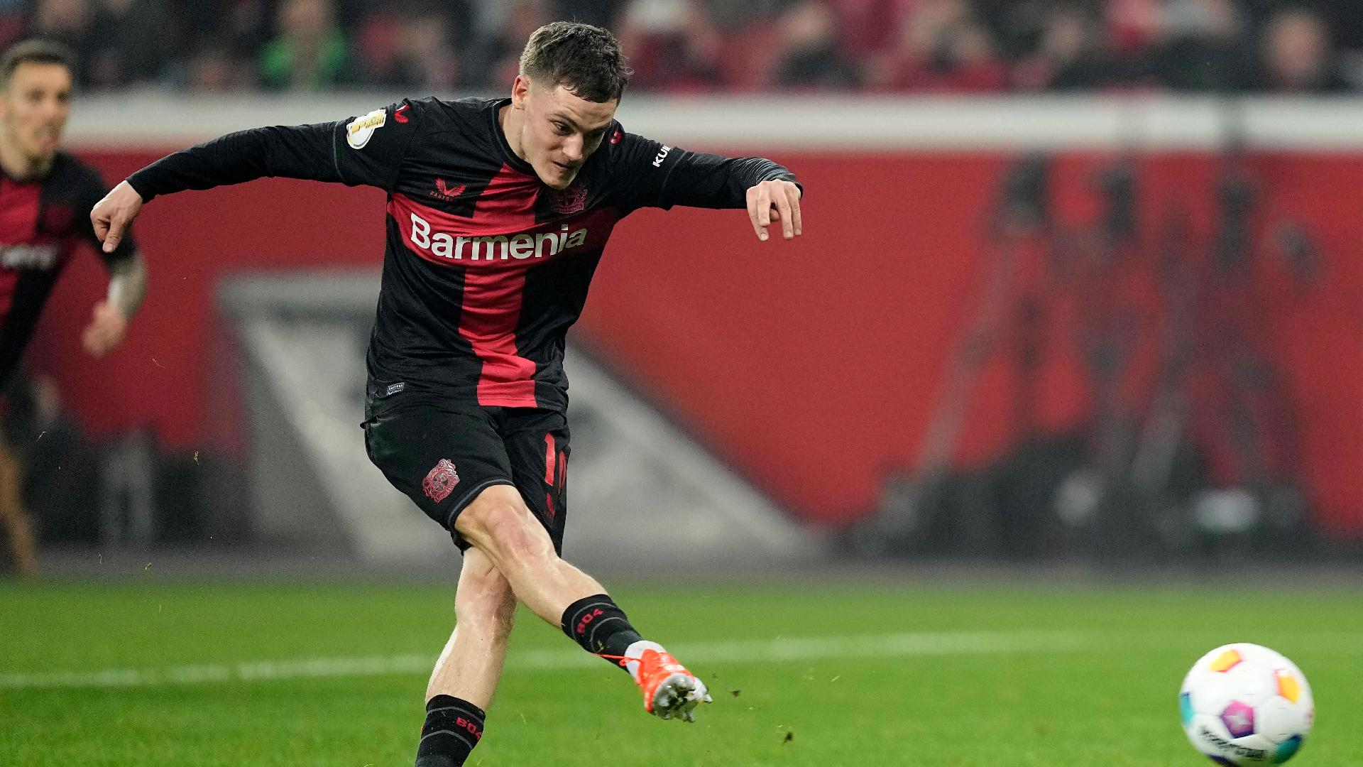 Florian Wirtz, the goal scorer, for Bayer Leverkusen. - Martin Meissner/AP