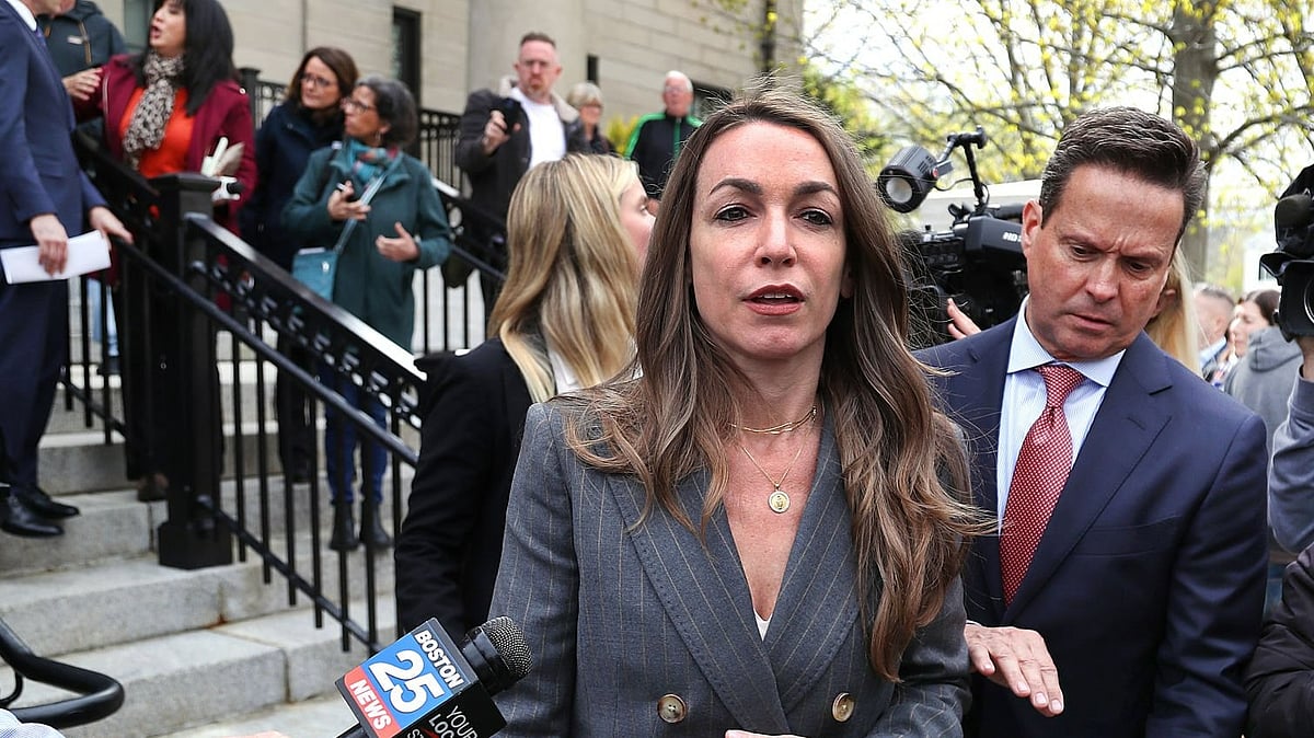 Karen Read appears in Norfolk County Superior Court for a pre-trial hearing. She is charged with the murder of her boyfriend, John O'Keefe. - Getty images
