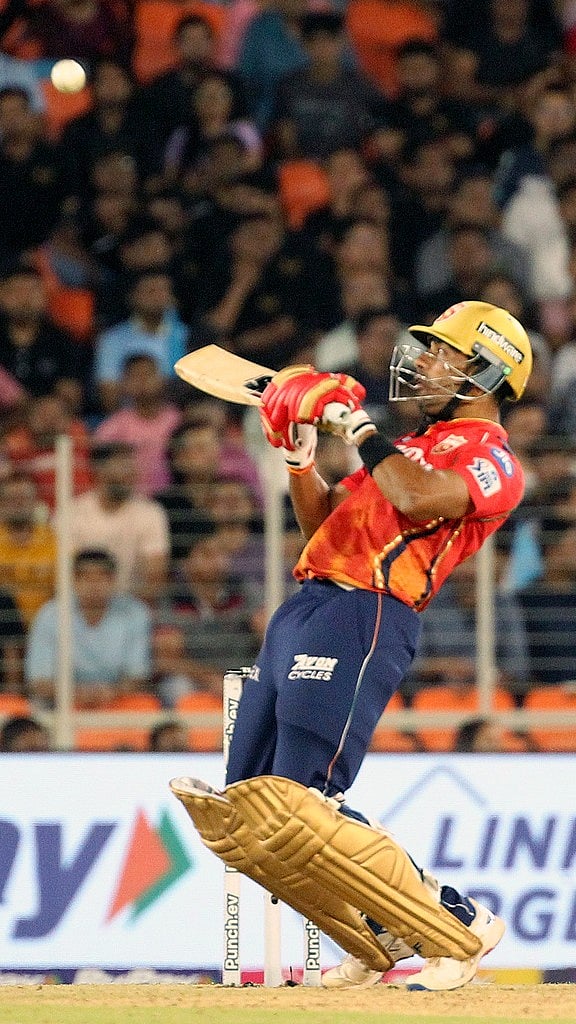 Shashank Singh in action. - AP