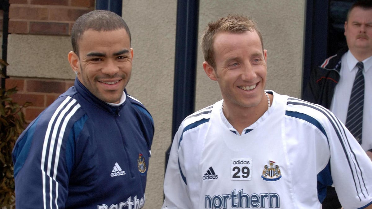 Newcastle’s Kieron Dyer (left) and Lee Bowyer (right) shake hands after being sent off for fighting each other during their side’s defeat by Aston Villa. - Photo: Alex Alevroyiannis/PA