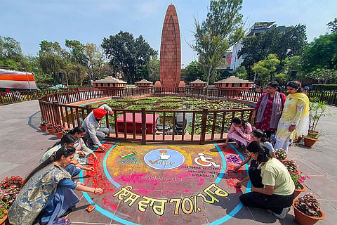 Voter awareness campaign at Jallianwala Bagh