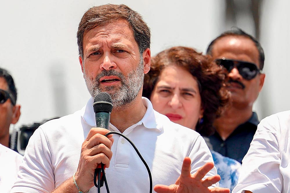 Photo: PTI : Rahul Gandhi urged voters to strengthen democracy | 