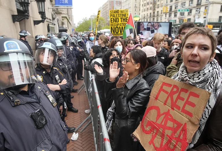 Protests At Columbia University on April 18, 2024 - AP