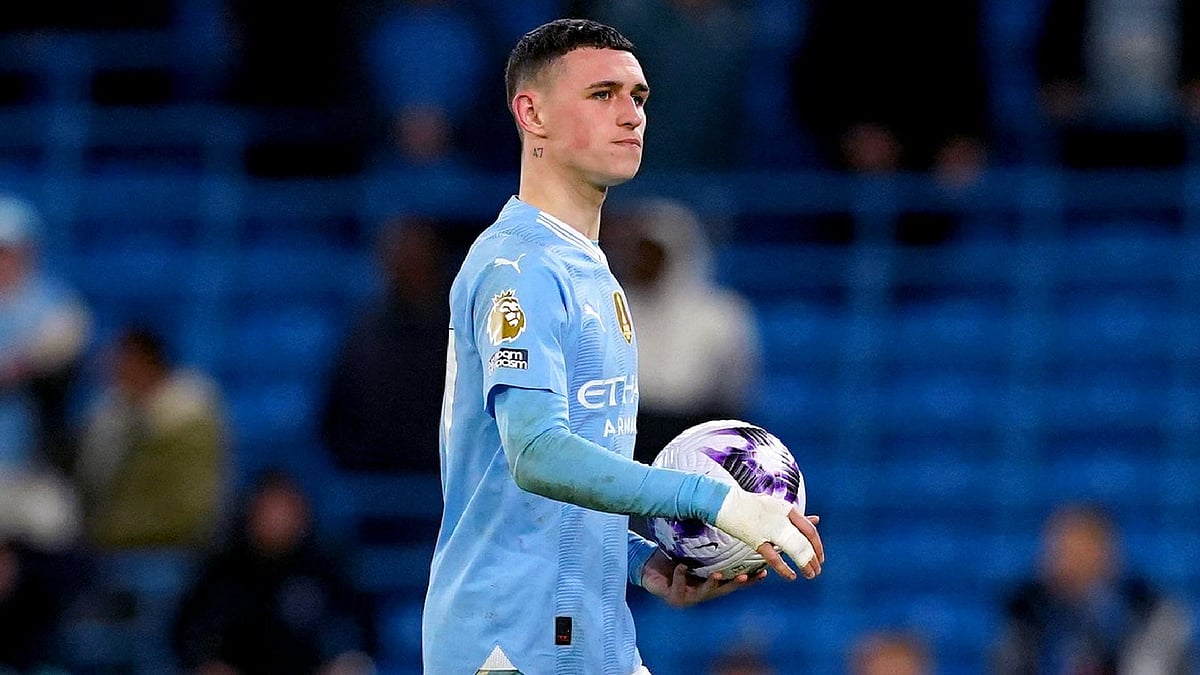 Phil Foden went home with the match ball. -  Photo: Martin Rickett/PA