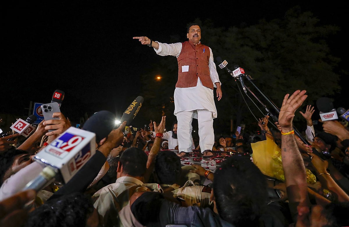 PTI : AAP MP Sanjay Singh, who was behind bars since Oct 2023 in the liquor policy case, speaks after coming out of Tihar Jail following a Supreme Court order granting him bail, in New Delhi, Wednesday, April 3. 