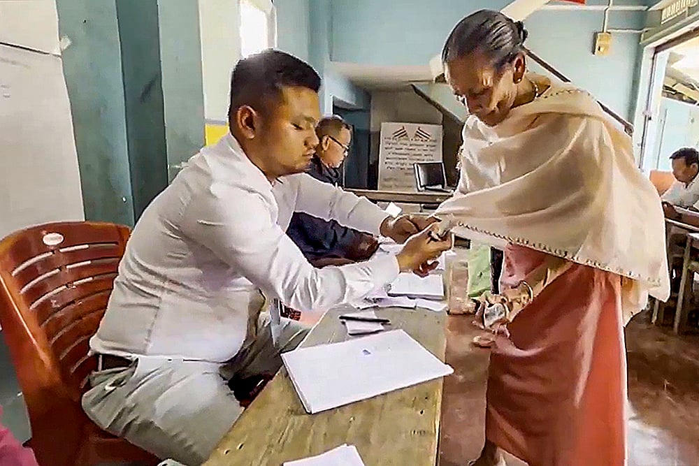 | Photo: PTI : LS Polls: Repolling in Manipur