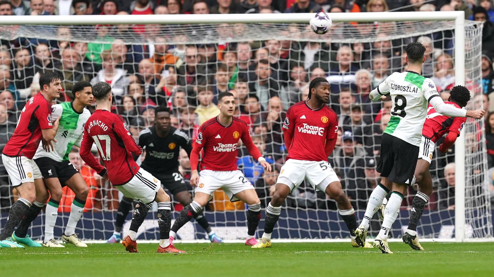 Martin Rickett/PA : Liverpool have been frustrated despite 62 shots in this season’s two league games against Manchester United.