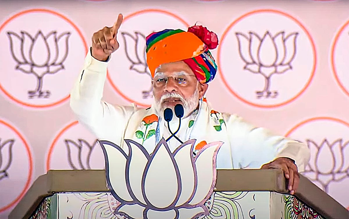 Prime Minister Narendra Modi at an election rally  - PTI