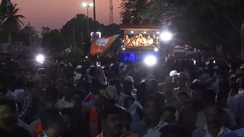 Union Home Minister Amit Shah holds roadshow |